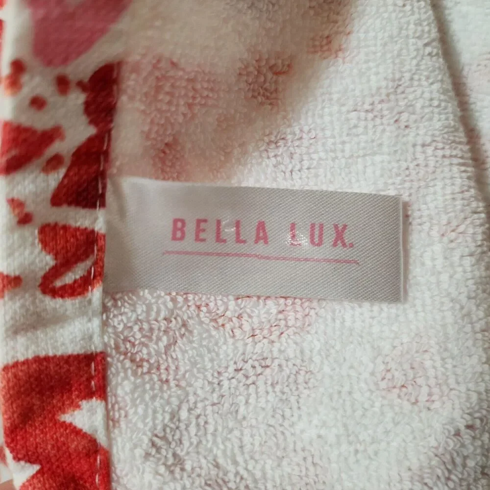 New Bella Lux Terry Kitchen Towel White Red Hearts Valentine Cotton 18